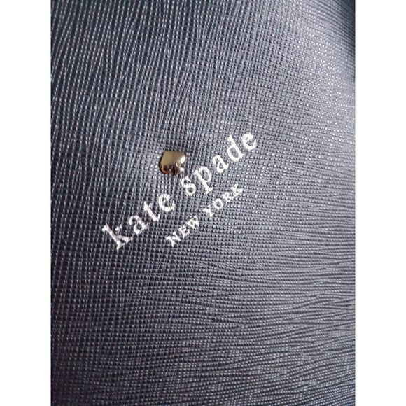 Kate Spade CA57710 Tote Bag Black Leather Gold Polka Dot Inside Shoulder Bag - Picture 6 of 11